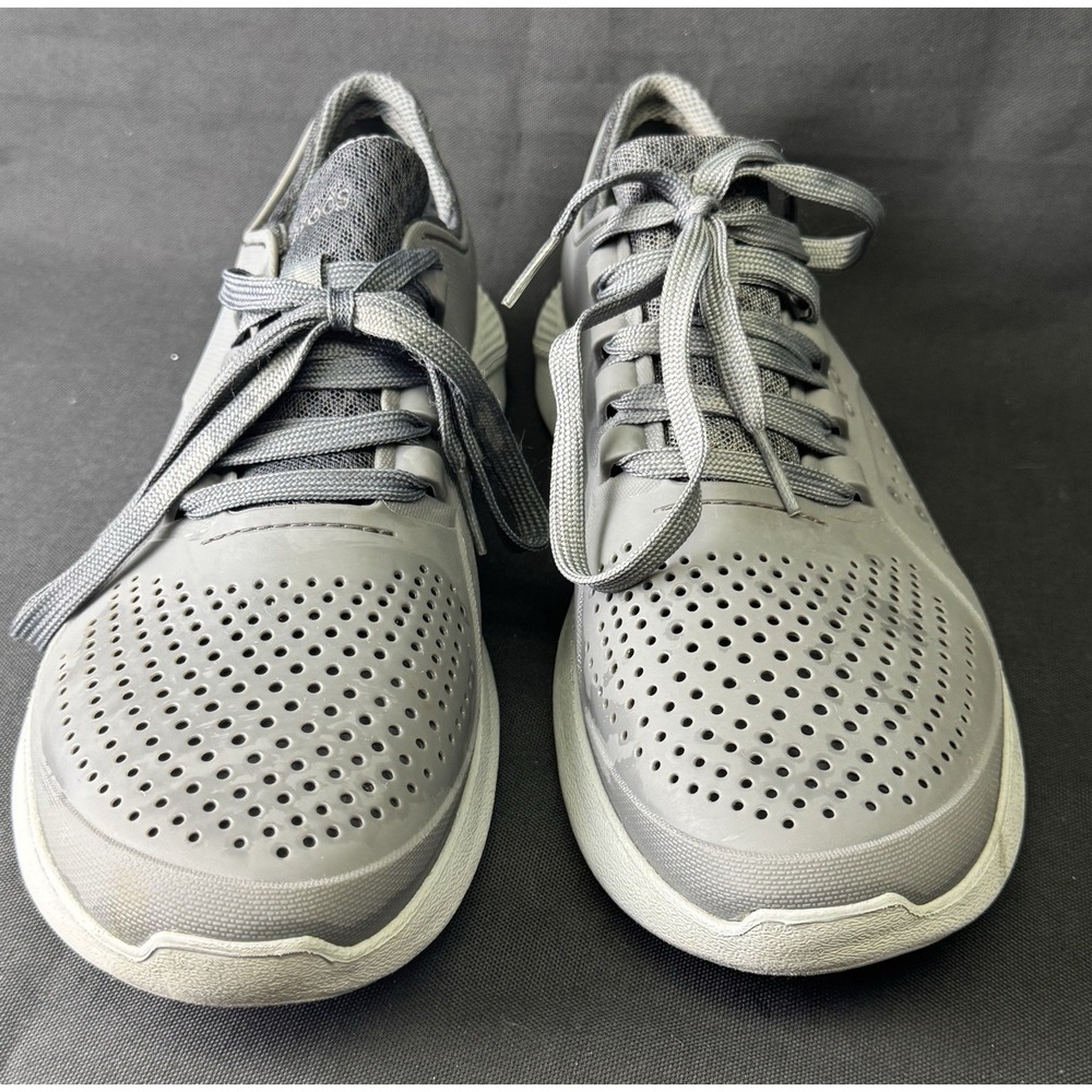 Crocs LiteRide Pacer Men's U.S. Size 11 Gray Sneakers Waterproof  Casual Lace up